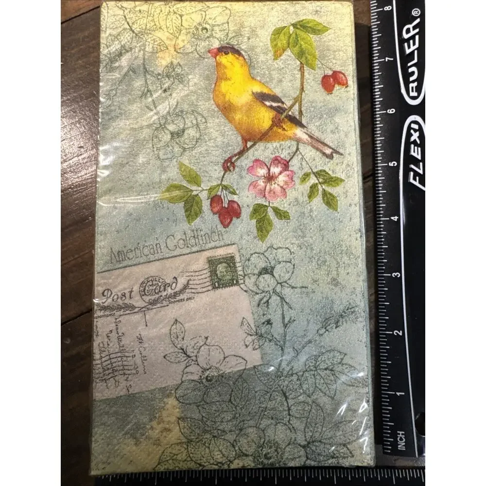 Guest Towel Qty: 16, 2 Ply Napkins 13 In x 1/32 In X 15 1/4 In. Yellow Bird